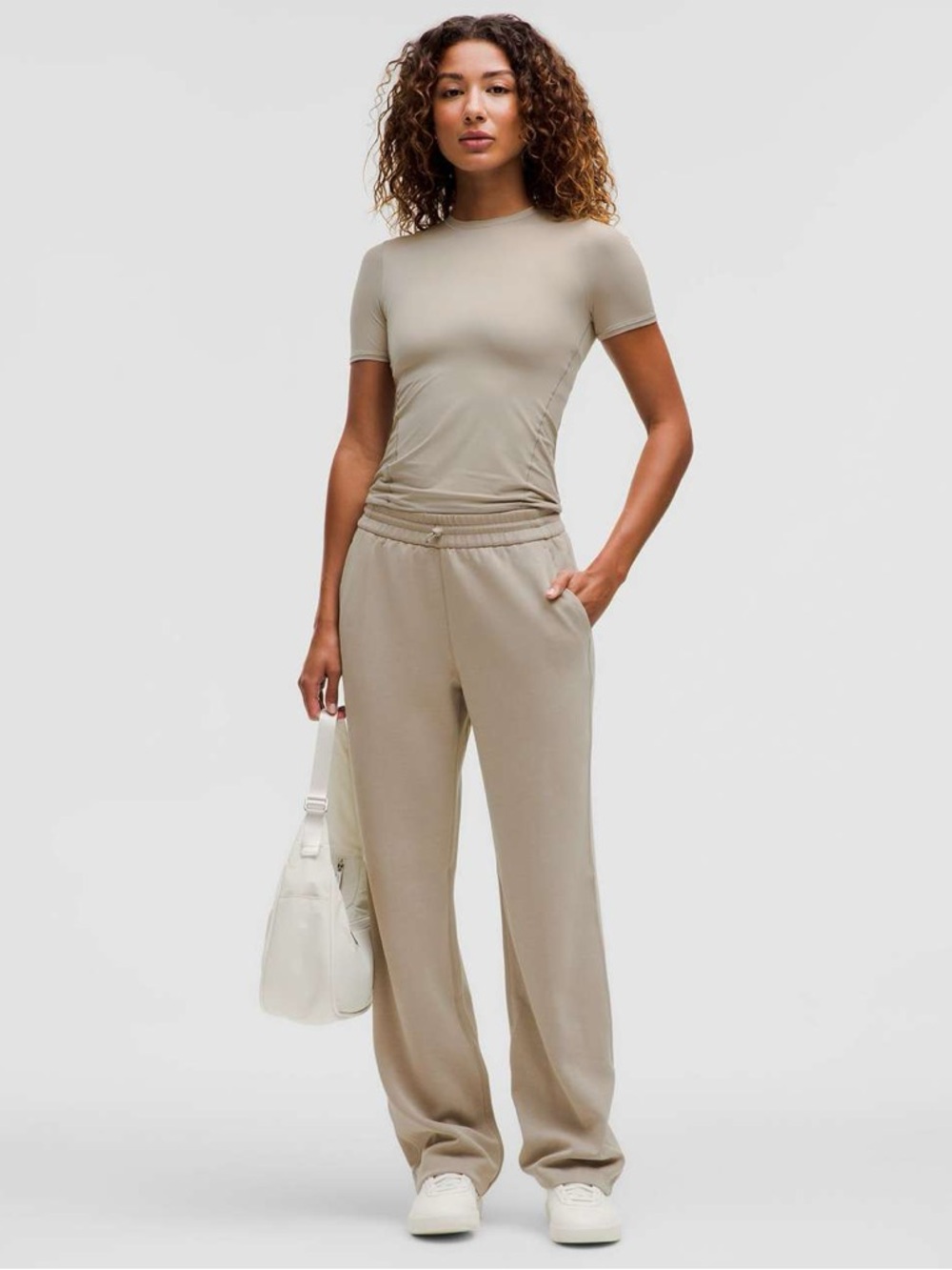 Lululemon Wundermost Nulu Crewneck T-Shirt Riverstone Ultra Soft Fitted Tee XL